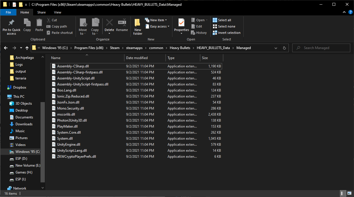 Heavy Bullets Managed Directory in Window's Explorer